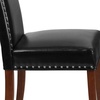 image:imageFlash Furniture HERCULES Hampton Hill Series Black LeatherSoft Parsons Chair with Silver Accent Nail TrimBlack Leathersoft