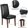 image:imageFlash Furniture HERCULES Hampton Hill Series Black LeatherSoft Parsons Chair with Silver Accent Nail TrimBlack Leathersoft