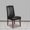 image:imageFlash Furniture HERCULES Hampton Hill Series Black LeatherSoft Parsons Chair with Silver Accent Nail TrimBlack Leathersoft