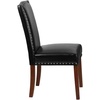 image:imageFlash Furniture HERCULES Hampton Hill Series Black LeatherSoft Parsons Chair with Silver Accent Nail TrimBlack Leathersoft