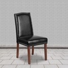 image:imageFlash Furniture HERCULES Hampton Hill Series Black LeatherSoft Parsons Chair with Silver Accent Nail TrimBlack Leathersoft