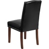 image:imageFlash Furniture HERCULES Hampton Hill Series Black LeatherSoft Parsons Chair with Silver Accent Nail TrimBlack Leathersoft