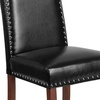 image:imageFlash Furniture HERCULES Hampton Hill Series Black LeatherSoft Parsons Chair with Silver Accent Nail TrimBlack Leathersoft