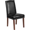 image:imageFlash Furniture HERCULES Hampton Hill Series Black LeatherSoft Parsons Chair with Silver Accent Nail TrimBlack Leathersoft