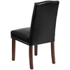 image:imageFlash Furniture HERCULES Hampton Hill Series Black LeatherSoft Parsons Chair with Silver Accent Nail TrimBlack Leathersoft