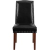 image:imageFlash Furniture HERCULES Hampton Hill Series Black LeatherSoft Parsons Chair with Silver Accent Nail TrimBlack Leathersoft