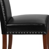 image:imageFlash Furniture HERCULES Hampton Hill Series Black LeatherSoft Parsons Chair with Silver Accent Nail TrimBlack Leathersoft