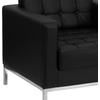image:imageFlash Furniture HERCULES Lacey Series Contemporary Black LeatherSoft Chair with Stainless Steel FrameBlack