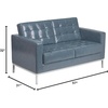 image:imageFlash Furniture HERCULES Lacey Series Contemporary Black LeatherSoft Loveseat with Stainless Steel FrameGrey