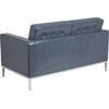 image:imageFlash Furniture HERCULES Lacey Series Contemporary Black LeatherSoft Loveseat with Stainless Steel FrameGrey