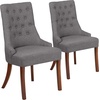 image:imageFlash Furniture HERCULES Paddington Series Grey Fabric Tufted ChairGray Fabric