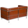 image:imageFlash Furniture HERCULES Regal Series Contemporary Black LeatherSoft Loveseat with Encasing FrameCognac