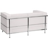 image:imageFlash Furniture HERCULES Regal Series Contemporary Black LeatherSoft Loveseat with Encasing FrameMelrose White