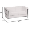 image:imageFlash Furniture HERCULES Regal Series Contemporary Black LeatherSoft Loveseat with Encasing FrameMelrose White