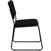 image:imageFlash Furniture HERCULES Series 500 lb Capacity High Density Black Vinyl Stacking Chair with Sled BaseBlack FabricBlack Frame