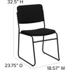 image:imageFlash Furniture HERCULES Series 500 lb Capacity High Density Black Vinyl Stacking Chair with Sled BaseBlack FabricBlack Frame