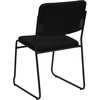 image:imageFlash Furniture HERCULES Series 500 lb Capacity High Density Black Vinyl Stacking Chair with Sled BaseBlack FabricBlack Frame