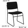image:imageFlash Furniture HERCULES Series 500 lb Capacity High Density Black Vinyl Stacking Chair with Sled BaseBlack FabricBlack Frame