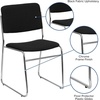 image:imageFlash Furniture HERCULES Series 500 lb Capacity High Density Black Vinyl Stacking Chair with Sled BaseBlack FabricChrome Frame