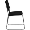 image:imageFlash Furniture HERCULES Series 500 lb Capacity High Density Black Vinyl Stacking Chair with Sled BaseBlack FabricChrome Frame