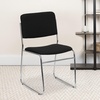 image:imageFlash Furniture HERCULES Series 500 lb Capacity High Density Black Vinyl Stacking Chair with Sled BaseBlack FabricChrome Frame