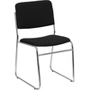 image:imageFlash Furniture HERCULES Series 500 lb Capacity High Density Black Vinyl Stacking Chair with Sled BaseBlack FabricChrome Frame