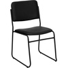 image:imageFlash Furniture HERCULES Series 500 lb Capacity High Density Black Vinyl Stacking Chair with Sled BaseBlack VinylBlack Frame
