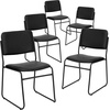image:imageFlash Furniture HERCULES Series 500 lb Capacity High Density Black Vinyl Stacking Chair with Sled BaseBlack VinylBlack Frame