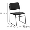 image:imageFlash Furniture HERCULES Series 500 lb Capacity High Density Black Vinyl Stacking Chair with Sled BaseBlack VinylBlack Frame