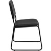image:imageFlash Furniture HERCULES Series 500 lb Capacity High Density Black Vinyl Stacking Chair with Sled BaseBlack VinylBlack Frame