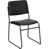 image:imageFlash Furniture HERCULES Series 500 lb Capacity High Density Black Vinyl Stacking Chair with Sled BaseBlack VinylBlack Frame