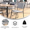 image:imageFlash Furniture HERCULES Series 500 lb Capacity High Density Black Vinyl Stacking Chair with Sled BaseGray FabricBlack Frame
