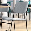 image:imageFlash Furniture HERCULES Series 500 lb Capacity High Density Black Vinyl Stacking Chair with Sled BaseGray FabricBlack Frame