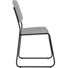 image:imageFlash Furniture HERCULES Series 500 lb Capacity High Density Black Vinyl Stacking Chair with Sled BaseGray FabricBlack Frame