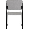 image:imageFlash Furniture HERCULES Series 500 lb Capacity High Density Black Vinyl Stacking Chair with Sled BaseGray FabricBlack Frame