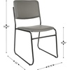 image:imageFlash Furniture HERCULES Series 500 lb Capacity High Density Black Vinyl Stacking Chair with Sled BaseGray VinylBlack Frame