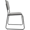 image:imageFlash Furniture HERCULES Series 500 lb Capacity High Density Black Vinyl Stacking Chair with Sled BaseGray VinylBlack Frame