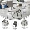 image:imageFlash Furniture HERCULES Series 500 lb Capacity High Density Black Vinyl Stacking Chair with Sled BaseGray VinylBlack Frame
