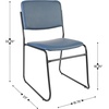 image:imageFlash Furniture HERCULES Series 500 lb Capacity High Density Black Vinyl Stacking Chair with Sled BaseNavy VinylBlack Frame