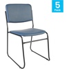 image:imageFlash Furniture HERCULES Series 500 lb Capacity High Density Black Vinyl Stacking Chair with Sled BaseNavy VinylBlack Frame