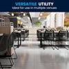 image:imageFlash Furniture HERCULES Series 661 lb Capacity Black Stack Chair with AirVent Back and Black Powder Coated Sled BaseBlack