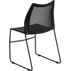 image:imageFlash Furniture HERCULES Series 661 lb Capacity Black Stack Chair with AirVent Back and Black Powder Coated Sled BaseBlack