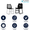 image:imageFlash Furniture HERCULES Series 661 lb Capacity Black Stack Chair with AirVent Back and Black Powder Coated Sled BaseBlack