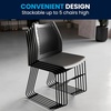 image:imageFlash Furniture HERCULES Series 661 lb Capacity Black Stack Chair with AirVent Back and Black Powder Coated Sled BaseBlack