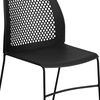 image:imageFlash Furniture HERCULES Series 661 lb Capacity Black Stack Chair with AirVent Back and Black Powder Coated Sled BaseBlack