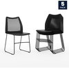 image:imageFlash Furniture HERCULES Series 661 lb Capacity Black Stack Chair with AirVent Back and Black Powder Coated Sled BaseBlack