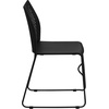 image:imageFlash Furniture HERCULES Series 661 lb Capacity Black Stack Chair with AirVent Back and Black Powder Coated Sled BaseBlack
