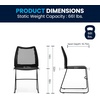 image:imageFlash Furniture HERCULES Series 661 lb Capacity Black Stack Chair with AirVent Back and Black Powder Coated Sled BaseBlack