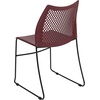 image:imageFlash Furniture HERCULES Series 661 lb Capacity Black Stack Chair with AirVent Back and Black Powder Coated Sled BaseBurgundy
