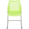 image:imageFlash Furniture HERCULES Series 661 lb Capacity Black Stack Chair with AirVent Back and Black Powder Coated Sled BaseGreen